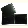 黑色轻修面牛皮横款钱包(11.4x9.4cm)