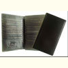 黑色进口加菲皮配黑色软皮活页护照包(18x10.5cm)